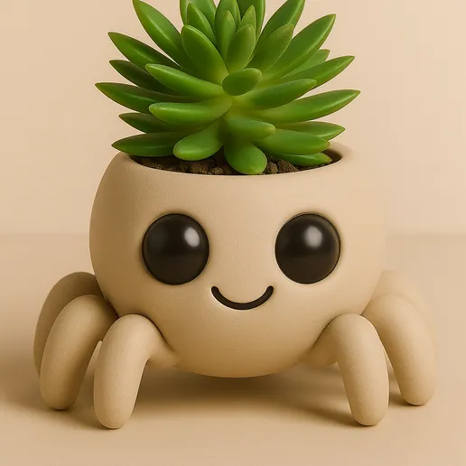 Kawaii Spider Planter STL | Cute 3D Printable Pot – PrintLab3D