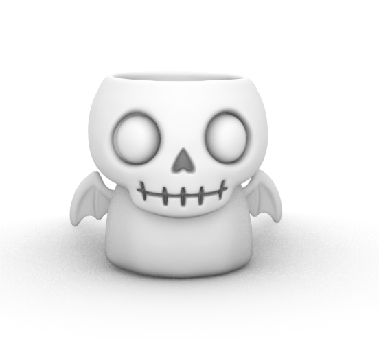 Cute Skull Planter STL – 3D Printable Succulent Pot
