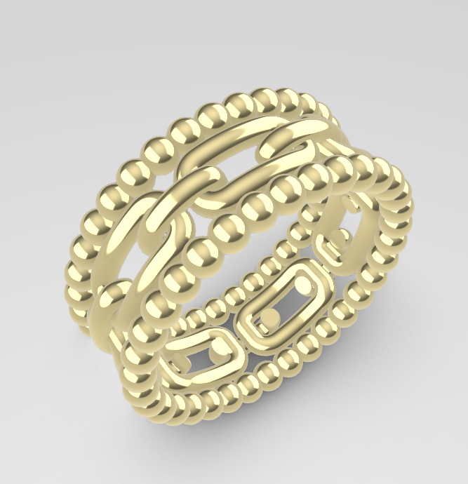 Chain Bead Ring STL | 3D Printable Jewelry – PrintLab3D