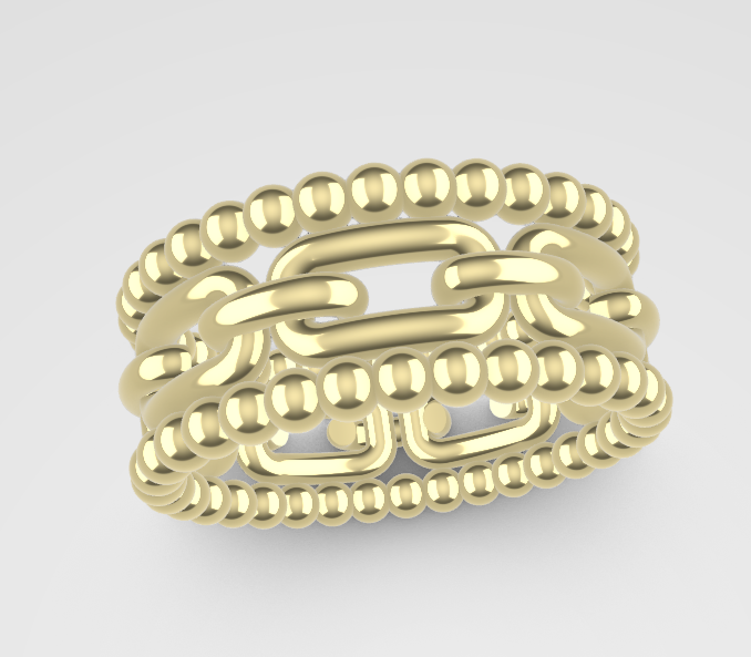 Chain Bead Ring STL | 3D Printable Jewelry – PrintLab3D