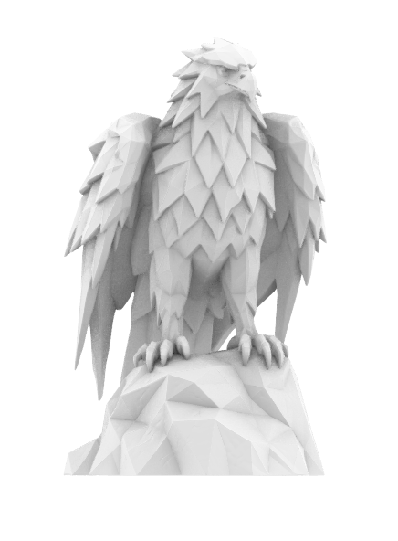 Low Poly Eagle STL – 3D Printable Eagle Sculpture