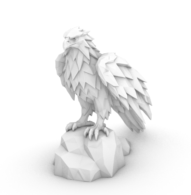 Low Poly Eagle STL – 3D Printable Eagle Sculpture