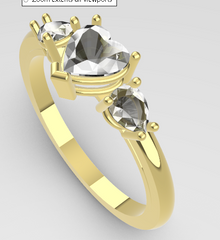 Heart Stone Ring STL heart shaped center setting
