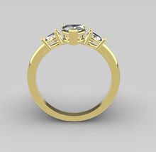 Heart Stone Ring STL prong setting 3D model