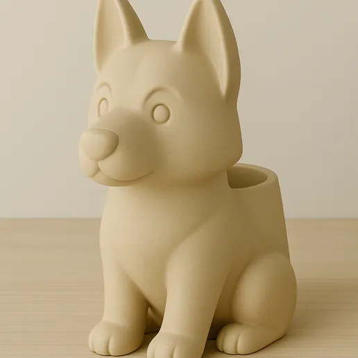 Cute Dog Planter STL – 3D Printable Plant Pot